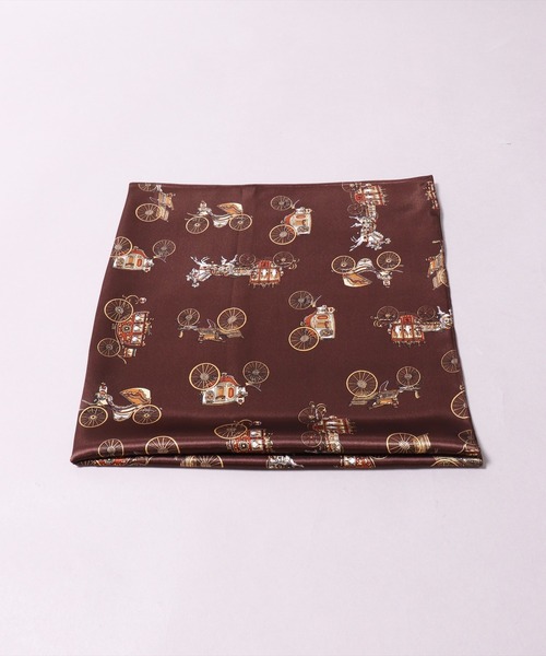 BAYBLO（ベイブロ）の「(CR)【ユニセックス】馬車 柄 プリント スカーフ[70cm×70cm]（バンダナ/スカーフ・レディース・ブラック/ネイビー/チョコ・ONE SIZE）」の22枚目の写真