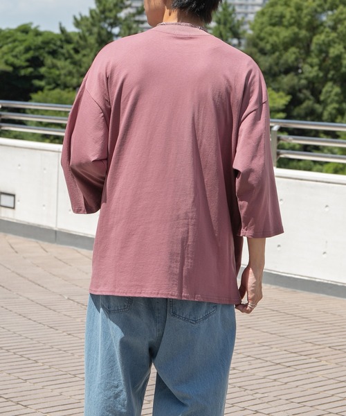 PairPair（ペアペア）の「モックネックTシャツ(ユニセックス)（Tシャツ/カットソー・レディース・スミクロ/グリーン/オフホワイト/ピンク・FREE）」の20枚目の写真