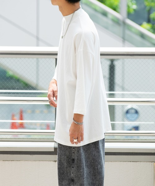 PairPair（ペアペア）の「モックネックTシャツ(ユニセックス)（Tシャツ/カットソー・レディース・スミクロ/グリーン/オフホワイト/ピンク・FREE）」の17枚目の写真