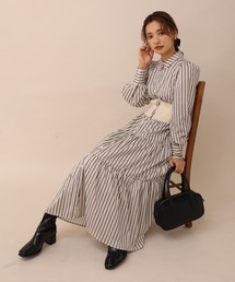 1枚でコーディネートが決まる。コルセットシャツワンピース
