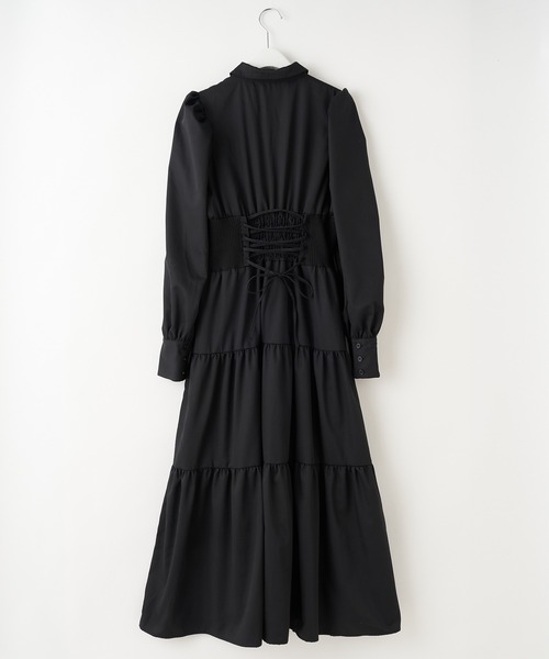 セール】1枚でコーディネートが決まる。コルセットシャツワンピース