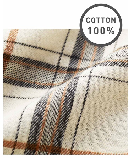 Live in comfort(リブインコンフォート)の「リブ イン コンフォート フリル遣いが華やかな 綿ネルチェックプルオーバー(シャツ/ブラウス・レディース・グレー/アイボリー/ブラック×ホワイト・MEDIUM/X-LARGE/LARGE/XX-LARGE)」の8枚目の写真