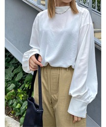 RIVE DROITE | ニュアンスのある表情が魅力の一枚　スタンドネックバックギャザーブラウス(シャツ/ブラウス)