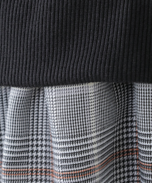 ikka（イッカ）の「【キッズ】ベストレイヤードチェック柄ワンピース（100~160cm）（ワンピース・キッズ・ブラック/ベージュ・100/110/120/130/140/150/160）」の10枚目の写真