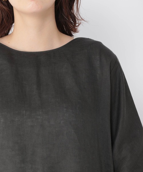 studio CLIP（スタディオクリップ）の「リネン100ポンチョ風チュニック（チュニック・レディース・ピンク/グリーン/スモーク・FREE）」の13枚目の写真