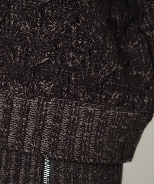 SPIRALGIRL（スパイラルガール）の「ミニケーブルタートルネックニット（ニット/セーター・レディース・ブラック/グリーン・FREE）」の3枚目の写真