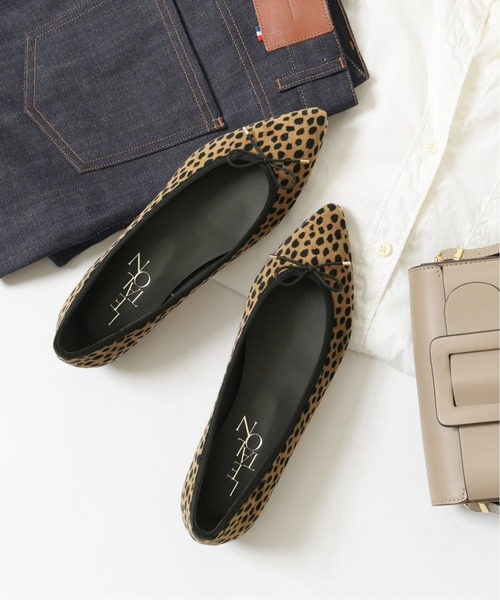 LE TALON(ルタロン)の「ポインテッドレオパードバレエ◆(バレエシューズ・レディース・キャメル・22.5cm/23cm/23.5cm/24cm/24.5cm/22cm/21.5)」の1枚目の写真