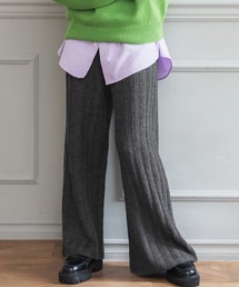 coca（coca） | ふわふわ太リブニットパンツ(その他パンツ)