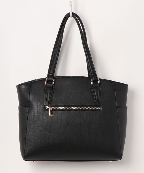 m.f.editorial（エムエフエディトリアル）の「エムエフエディトリアルレディース/m.f.editorial：Women  サフィアーノ型押し バイカラートートバッグ A4対応（トートバッグ・レディース・ブラック/ライトグレー・FREE）」の3枚目の写真