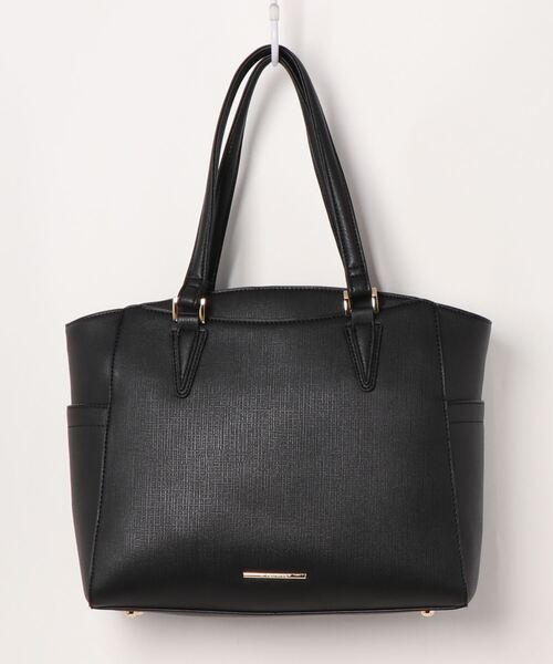 m.f.editorial（エムエフエディトリアル）の「エムエフエディトリアルレディース/m.f.editorial：Women  サフィアーノ型押し バイカラートートバッグ A4対応（トートバッグ・レディース・ブラック/ライトグレー・FREE）」の11枚目の写真