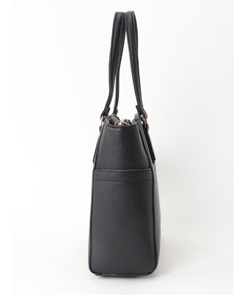 m.f.editorial（エムエフエディトリアル）の「エムエフエディトリアルレディース/m.f.editorial：Women  サフィアーノ型押し バイカラートートバッグ A4対応（トートバッグ・レディース・ブラック/ライトグレー・FREE）」の10枚目の写真