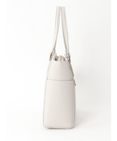 m.f.editorial（エムエフエディトリアル）の「エムエフエディトリアルレディース/m.f.editorial：Women  サフィアーノ型押し バイカラートートバッグ A4対応（トートバッグ・レディース・ブラック/ライトグレー・FREE）」の14枚目の写真