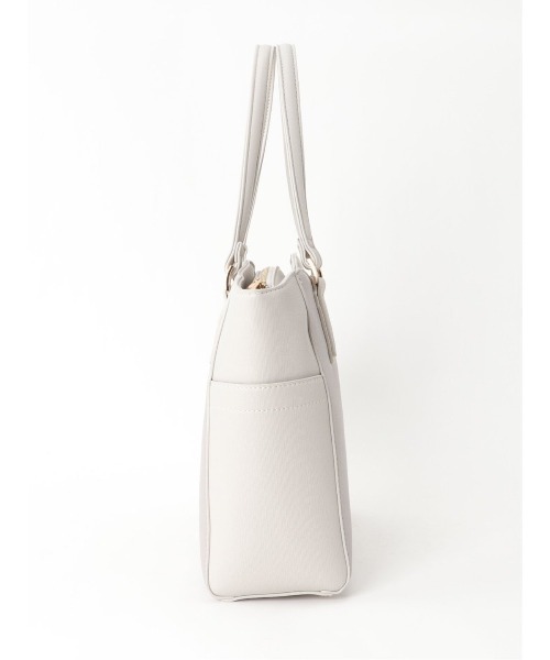 m.f.editorial（エムエフエディトリアル）の「エムエフエディトリアルレディース/m.f.editorial：Women  サフィアーノ型押し バイカラートートバッグ A4対応（トートバッグ・レディース・ブラック/ライトグレー・FREE）」の15枚目の写真