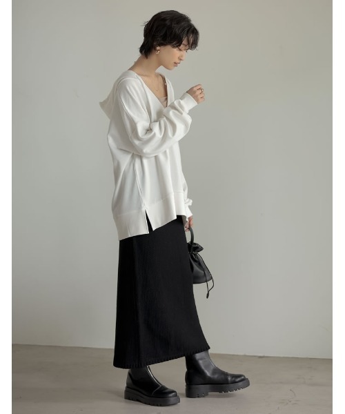 Re:EDIT（リエディ）の「フロントジッププラットフォームブーツ（ブーツ・レディース・ブラック/アイボリー・SMALL/MEDIUM/LARGE/X-LARGE/XX-LARGE）」の9枚目の写真