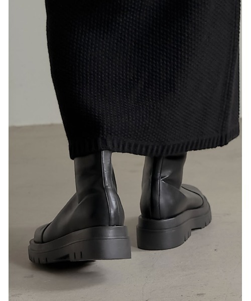 Re:EDIT（リエディ）の「フロントジッププラットフォームブーツ（ブーツ・レディース・ブラック/アイボリー・SMALL/MEDIUM/LARGE/X-LARGE/XX-LARGE）」の14枚目の写真