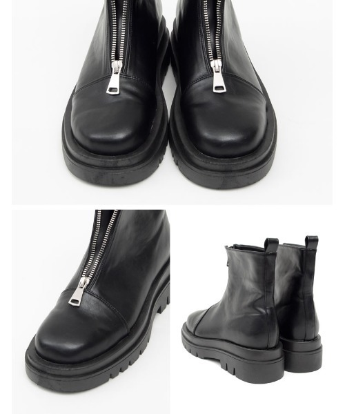 Re:EDIT（リエディ）の「フロントジッププラットフォームブーツ（ブーツ・レディース・ブラック/アイボリー・SMALL/MEDIUM/LARGE/X-LARGE/XX-LARGE）」の15枚目の写真