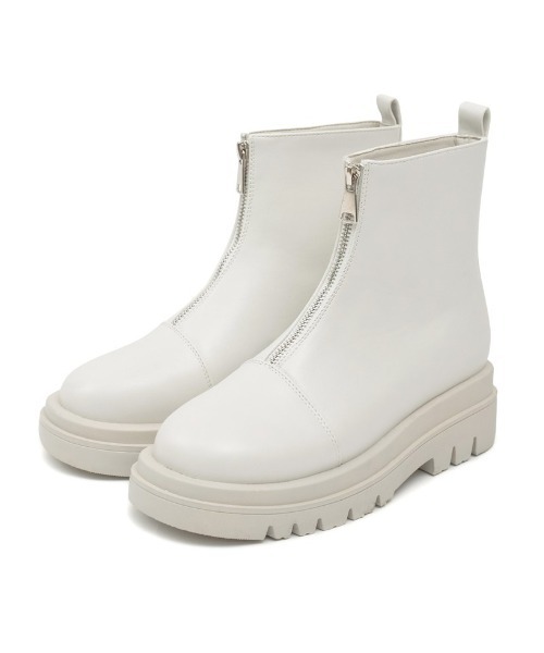 Re:EDIT（リエディ）の「フロントジッププラットフォームブーツ（ブーツ・レディース・ブラック/アイボリー・SMALL/MEDIUM/LARGE/X-LARGE/XX-LARGE）」の13枚目の写真