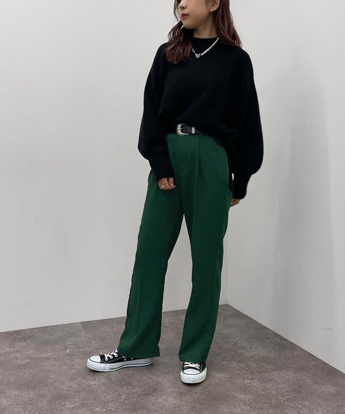 apres jour mignon(アプレジュールミニョン)の「ハイネックモチモチニットプルオーバー【ZOZOTOWN限定アイテム】(ニット/セーター・レディース・レッド/マスタード/グリーン/オレンジ系その他/ブラック/アイボリー/グリーン系その他3/パープル/ブルー/ブルー系その他2・X-LARGE/フリー)」の22枚目の写真