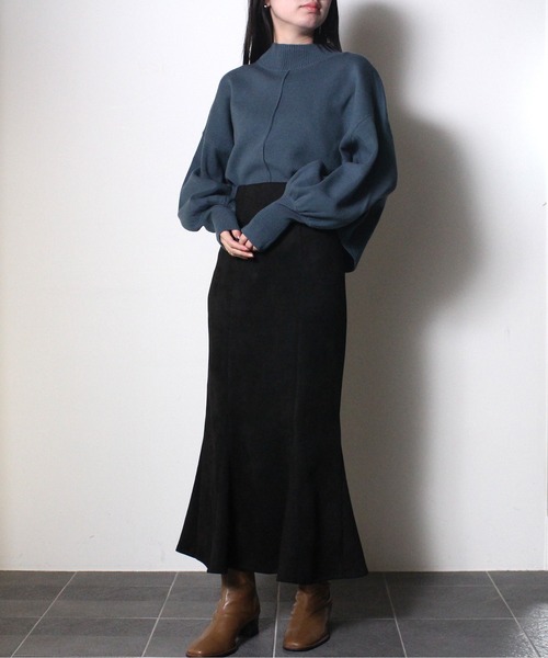 one way（ワンウェイ）の「【oneway】モックネック総針ニット（ニット/セーター・レディース・ブラック/ホワイト/ライトブルー/ライトグリーン/オレンジ/イエロー・FREE）」の21枚目の写真