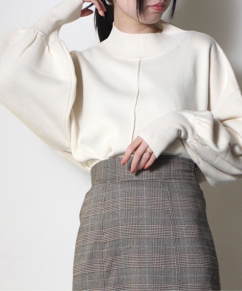 one way（ワンウェイ）の「【oneway】モックネック総針ニット（ニット/セーター・レディース・ブラック/ホワイト/ライトブルー/ライトグリーン/オレンジ/イエロー・FREE）」の18枚目の写真