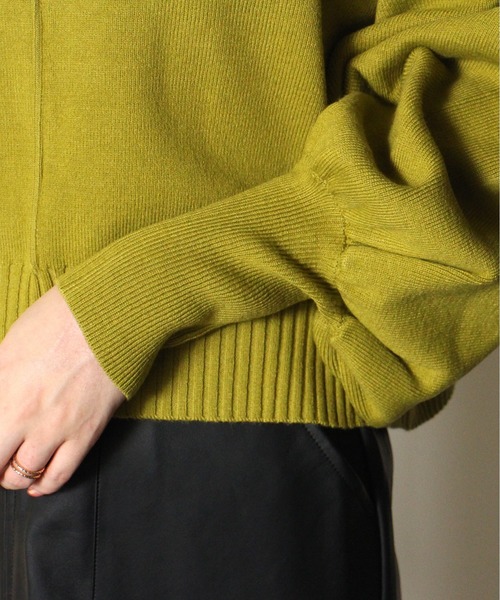 one way（ワンウェイ）の「【oneway】モックネック総針ニット（ニット/セーター・レディース・ブラック/ホワイト/ライトブルー/ライトグリーン/オレンジ/イエロー・FREE）」の12枚目の写真