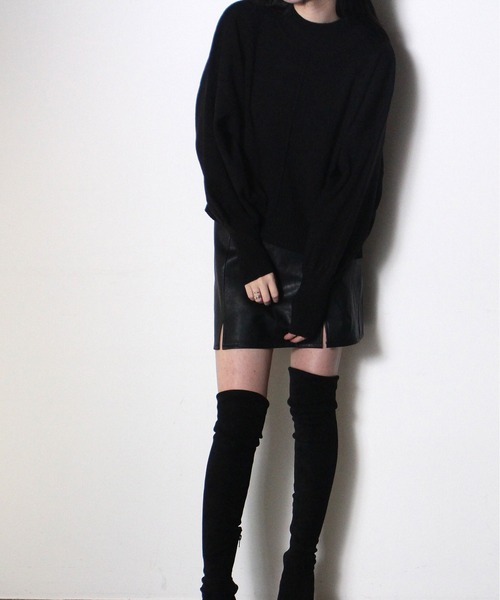 one way（ワンウェイ）の「【oneway】モックネック総針ニット（ニット/セーター・レディース・ブラック/ホワイト/ライトブルー/ライトグリーン/オレンジ/イエロー・FREE）」の20枚目の写真