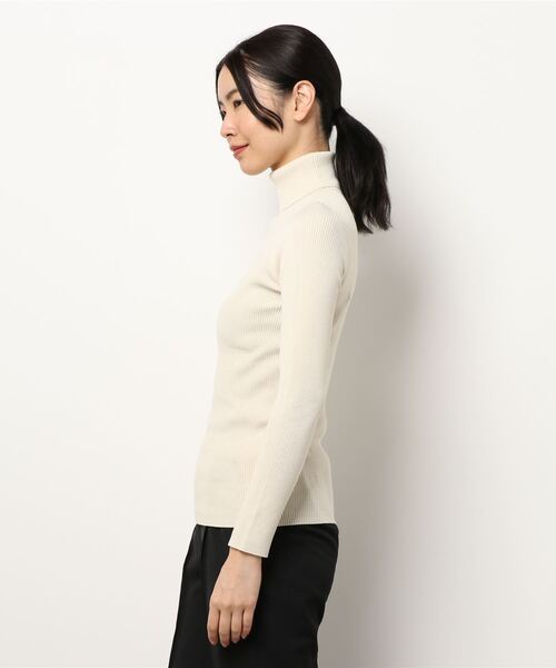 un dix cors（アンディコール）の「大人の日常着インナー　リブタートル（ニット/セーター・レディース・オフホワイト/ブラック/グレー・FREE）」の5枚目の写真