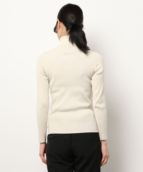 un dix cors（アンディコール）の「大人の日常着インナー　リブタートル（ニット/セーター・レディース・オフホワイト/ブラック/グレー・FREE）」の4枚目の写真