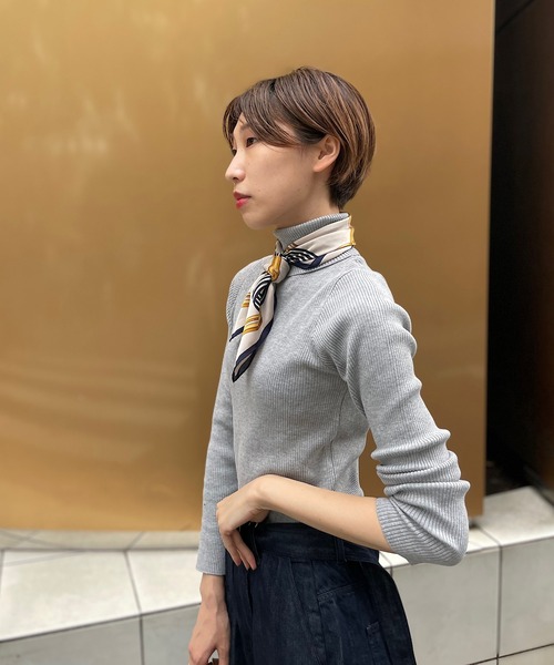 un dix cors（アンディコール）の「大人の日常着インナー　リブタートル（ニット/セーター・レディース・オフホワイト/ブラック/グレー・FREE）」の20枚目の写真