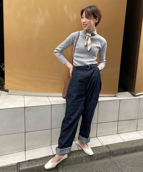 un dix cors（アンディコール）の「大人の日常着インナー　リブタートル（ニット/セーター・レディース・オフホワイト/ブラック/グレー・FREE）」の22枚目の写真