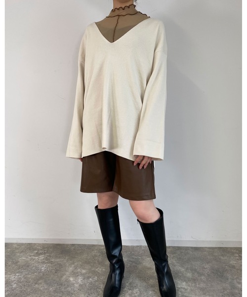 MLI'A(エムリア)の「フェイクレザーショート/パンツ(その他パンツ・レディース・アイボリー/ブラウン/ブラック・FREE)」の21枚目の写真