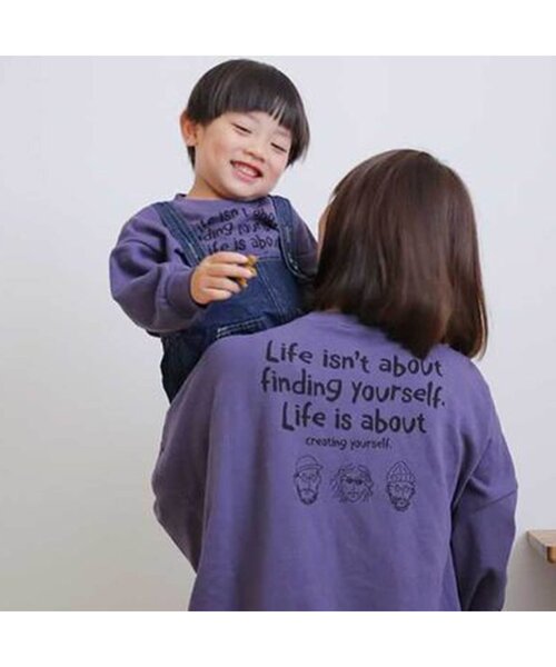 BREEZE by yumi.（ブリーズバイユミ）の「WEB限定グラフィックトレーナー 【BREEZE by yumi.】（スウェット・キッズ・アイボリー/マスタード/チャコール/パープル/グリーン・100/110/140/90/130/80/120）」の6枚目の写真