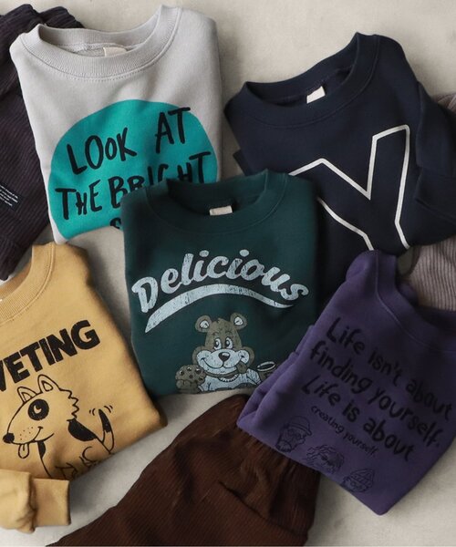 BREEZE by yumi.（ブリーズバイユミ）の「WEB限定グラフィックトレーナー 【BREEZE by yumi.】（スウェット・キッズ・アイボリー/マスタード/チャコール/パープル/グリーン・100/110/140/90/130/80/120）」の18枚目の写真