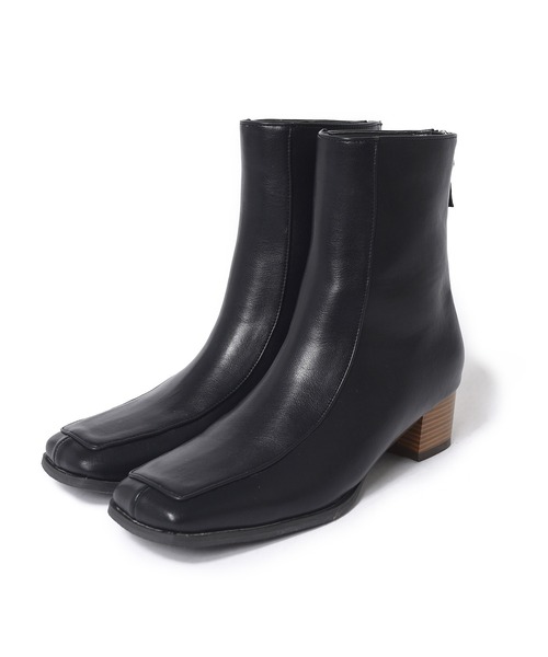 w closet（ダブルクローゼット）の「スクエアショートブーツ（ブーツ・レディース・ブラック/ライトグリーン/アイボリー・M/L）」の21枚目の写真