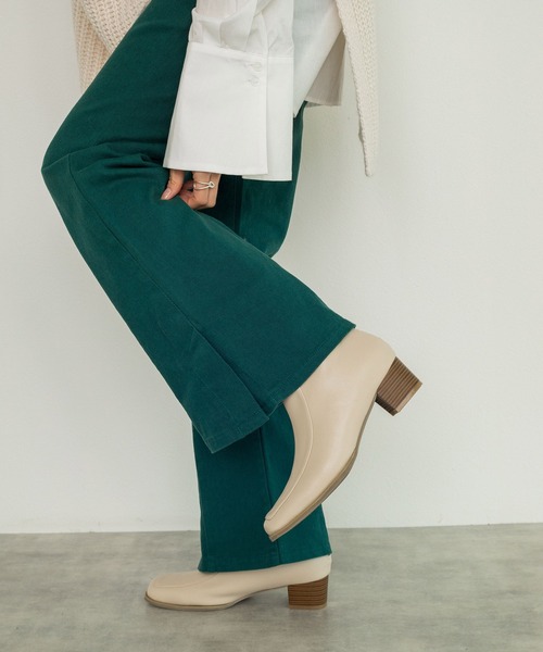 w closet（ダブルクローゼット）の「スクエアショートブーツ（ブーツ・レディース・ブラック/ライトグリーン/アイボリー・M/L）」の13枚目の写真