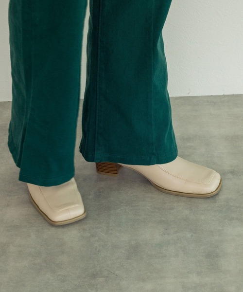 w closet（ダブルクローゼット）の「スクエアショートブーツ（ブーツ・レディース・ブラック/ライトグリーン/アイボリー・M/L）」の14枚目の写真