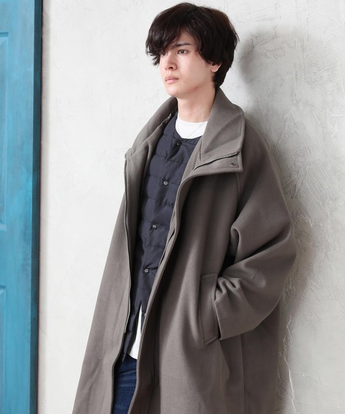 Beno（ビーノ）の「ダウン80% ノーカラー インナー ダウン ジャケット（ダウンジャケット/コート・メンズ・ネイビー/ブラック/グレー系カモフラージュ/チャコールグレー/カーキ/ベージュ・M/LL/L/XL）」の16枚目の写真