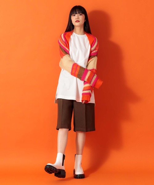 Anside(アンサイド)の「モヘアタッチ×ロービングヤーンプルオーバー(ニット/セーター・レディース・グリーン/イエロー/ベージュ・M)」の4枚目の写真