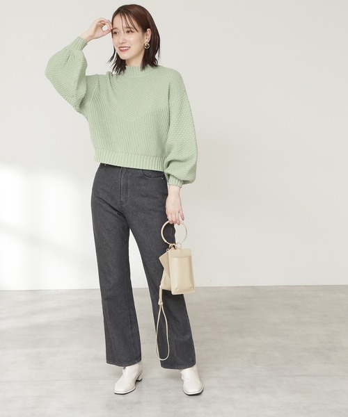 N.（N. Natural Beauty Basic）（エヌエヌナチュラルビューティーベーシック）の「◆柄ＭＩＸニット（ニット/セーター・レディース・ナチュラル/パープル系その他/ライトグリーン・MEDIUM）」の22枚目の写真