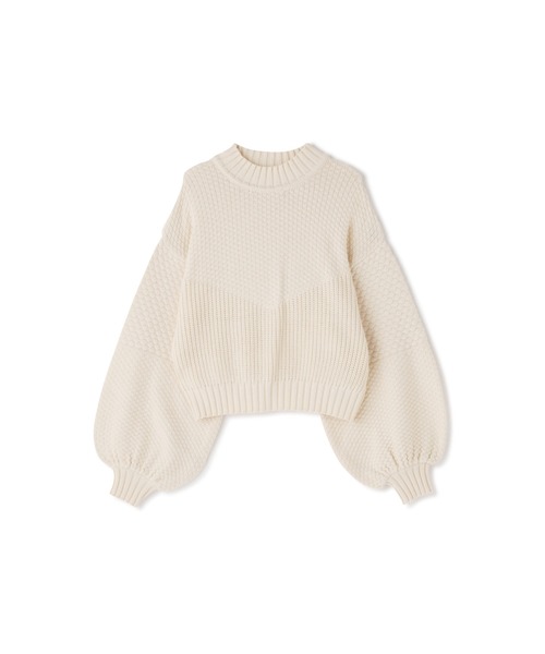 N.（N. Natural Beauty Basic）（エヌエヌナチュラルビューティーベーシック）の「◆柄ＭＩＸニット（ニット/セーター・レディース・ナチュラル/パープル系その他/ライトグリーン・MEDIUM）」の12枚目の写真