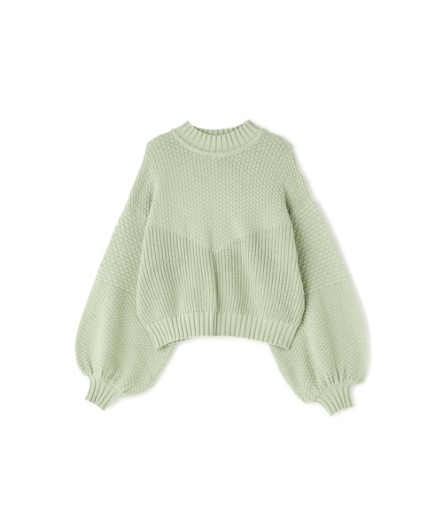 N.（N. Natural Beauty Basic）（エヌエヌナチュラルビューティーベーシック）の「◆柄ＭＩＸニット（ニット/セーター・レディース・ナチュラル/パープル系その他/ライトグリーン・MEDIUM）」の14枚目の写真