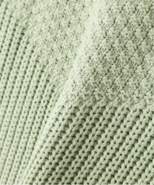 N.（N. Natural Beauty Basic）（エヌエヌナチュラルビューティーベーシック）の「◆柄ＭＩＸニット（ニット/セーター・レディース・ナチュラル/パープル系その他/ライトグリーン・MEDIUM）」の15枚目の写真