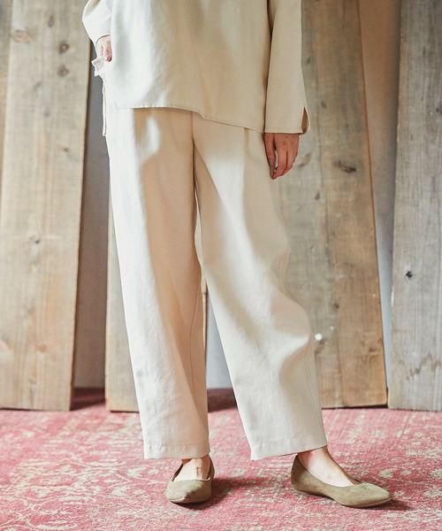 BRISEMY(ブライズミー)の「Brisemy イージーコットンパンツ 2130804(その他パンツ・レディース・オフホワイト/ブラック・FREE)」の2枚目の写真