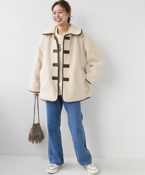 JOURNAL STANDARD relume（ジャーナルスタンダード　レリューム）の「エコムートンブルゾン◆（ブルゾン・レディース・ナチュラル・SMALL/MEDIUM）」の6枚目の写真