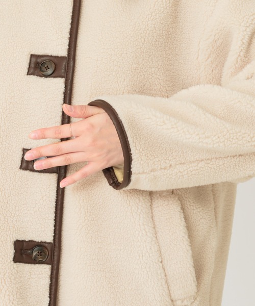 JOURNAL STANDARD relume（ジャーナルスタンダード　レリューム）の「エコムートンブルゾン◆（ブルゾン・レディース・ナチュラル・SMALL/MEDIUM）」の4枚目の写真