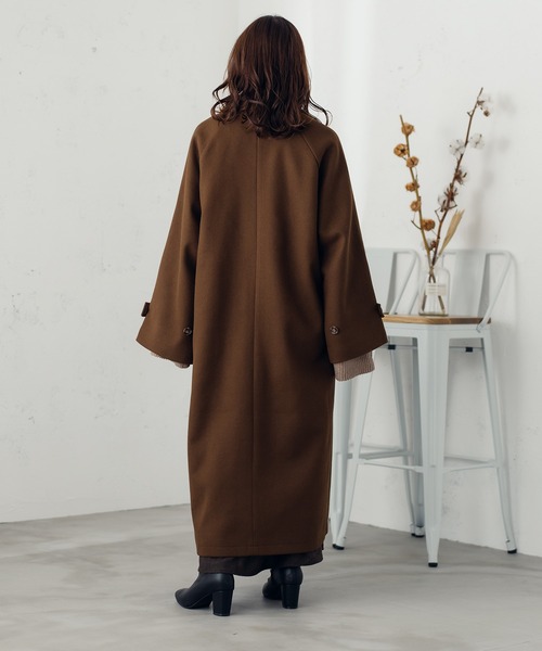 fupel(フぺル)の「サイドスリットステンカラーコート(ステンカラーコート・レディース・ブラウン/ライトブラウン・SMALL/MEDIUM)」の9枚目の写真