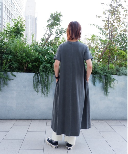 MANASTASH(マナスタッシュ)の「MANASTASH/マナスタッシュ W's PIGMENT FLARE DRESS ウィメンズ ピグメントフレアワンピース(ワンピース・レディース・ブラック/ベージュ/グリーン・MEDIUM)」の11枚目の写真