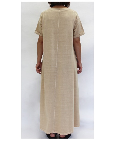 MANASTASH(マナスタッシュ)の「MANASTASH/マナスタッシュ W's PIGMENT FLARE DRESS ウィメンズ ピグメントフレアワンピース(ワンピース・レディース・ブラック/ベージュ/グリーン・MEDIUM)」の6枚目の写真