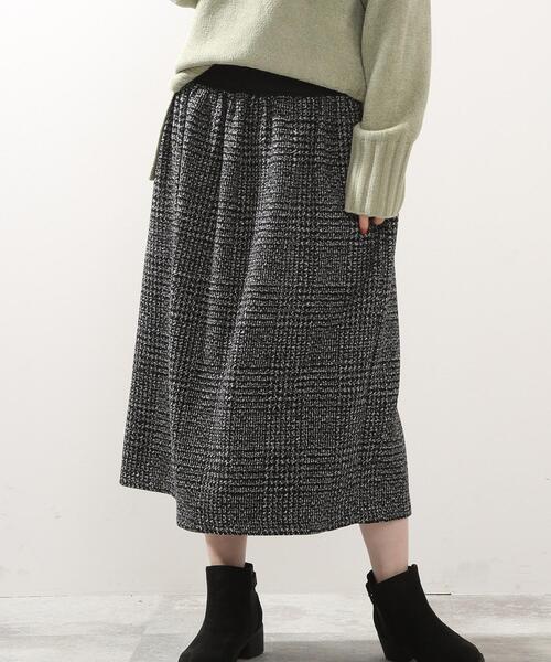 DRESKIP（ドレスキップ）の「◆ウエスト太リブチェックスカート（スカート・レディース・ダークブラウン系1/グレー系その他/キャメル/ブラック系1・00）」の2枚目の写真