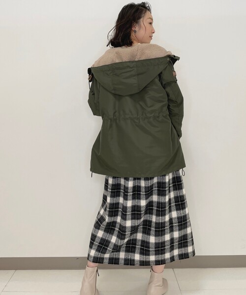 DRESKIP（ドレスキップ）の「◆ウエスト太リブチェックスカート（スカート・レディース・ダークブラウン系1/グレー系その他/キャメル/ブラック系1・00）」の7枚目の写真